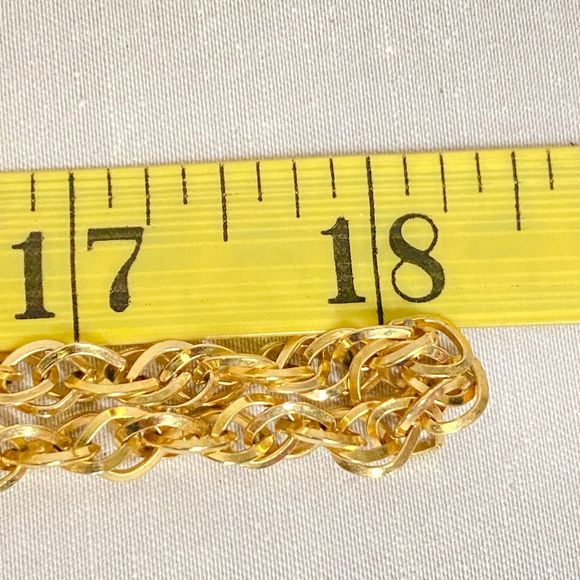 Opera Chain Necklace Gold Tone Spiral Links 36" - Picture 6 of 7